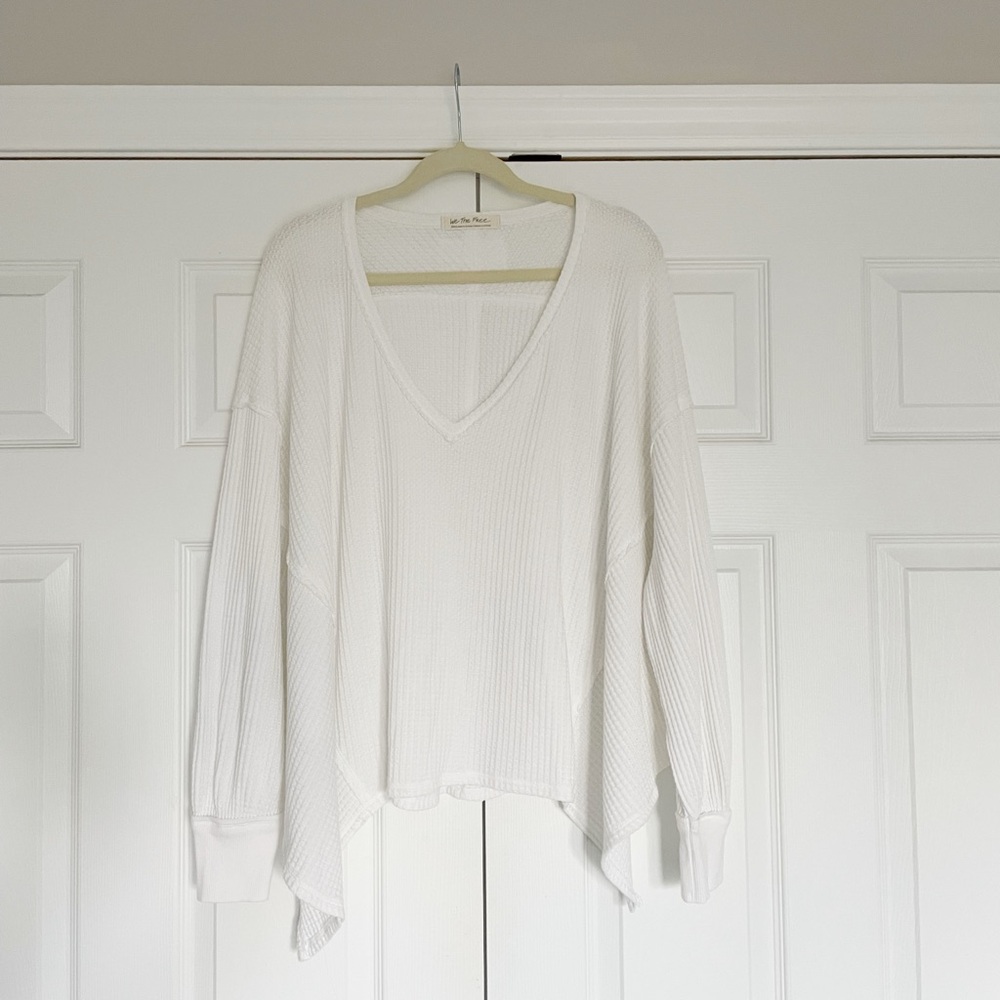 We The Free by Free People waffle knit long sleeve tee